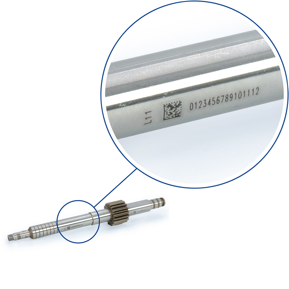 Marcatura-laser-metallo Laserbeschriftung